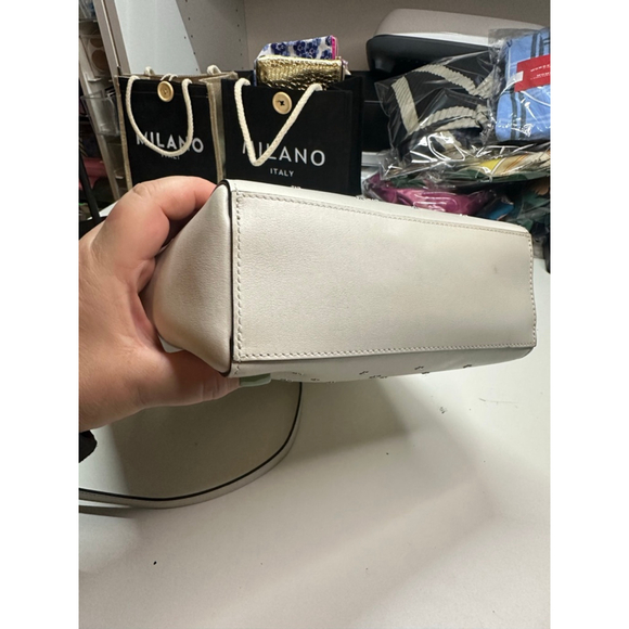 Women's Jimmy Choo Crossbody Bag White Silver Studded One Size - Picture 7 of 14